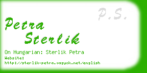 petra sterlik business card